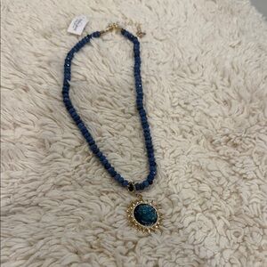 Park Lane Atlas Blue Necklace with removable Gold Pendant